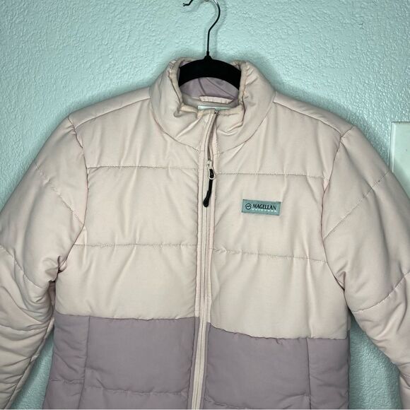 Magellan Two Tone Block Pink/Mauve Puffer Fleece Lined Winter Women Jacket Sz S - Picture 4 of 11